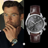  Shop Authentic Tag Heuer Carrera Chronograph Grey Dial Brown Leather Strap Watch for Men - CBN2012.FC6483 - Luxxuri