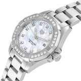  Shop Authentic Tag Heuer Aquaracer Diamonds Mother of Pearl White Dial Silver Steel Strap Watch for Women - WBD1415.BA0741 - Luxxuri