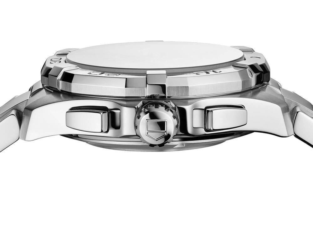  Shop Authentic Tag Heuer Aquaracer Automatic Chronograph Black Dial Silver Steel Strap Watch for Men - CAY2110.BA0927 - Luxxuri