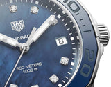  Shop Authentic Tag Heuer Aquaracer Diamonds Blue Dial Silver Steel Strap Watch for Women - WAY131L.BA0748 - Luxxuri