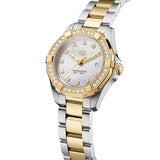  Shop Authentic Tag Heuer Aquaracer Diamonds Mother of Pearl Dial Two Tone Steel Strap Watch for Women - WBD1323.BB0320 - Luxxuri