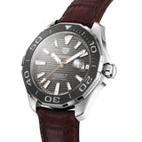  Shop Authentic Tag Heuer Aquaracer Caliber 5 Black Dial Brown Leather Strap Watch for Men - WAY201M.FC6474 - Luxxuri