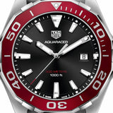  Shop Authentic Tag Heuer Aquaracer Black Dial Silver Steel Strap Watch for Men - WAY101B.BA0746 - Luxxuri