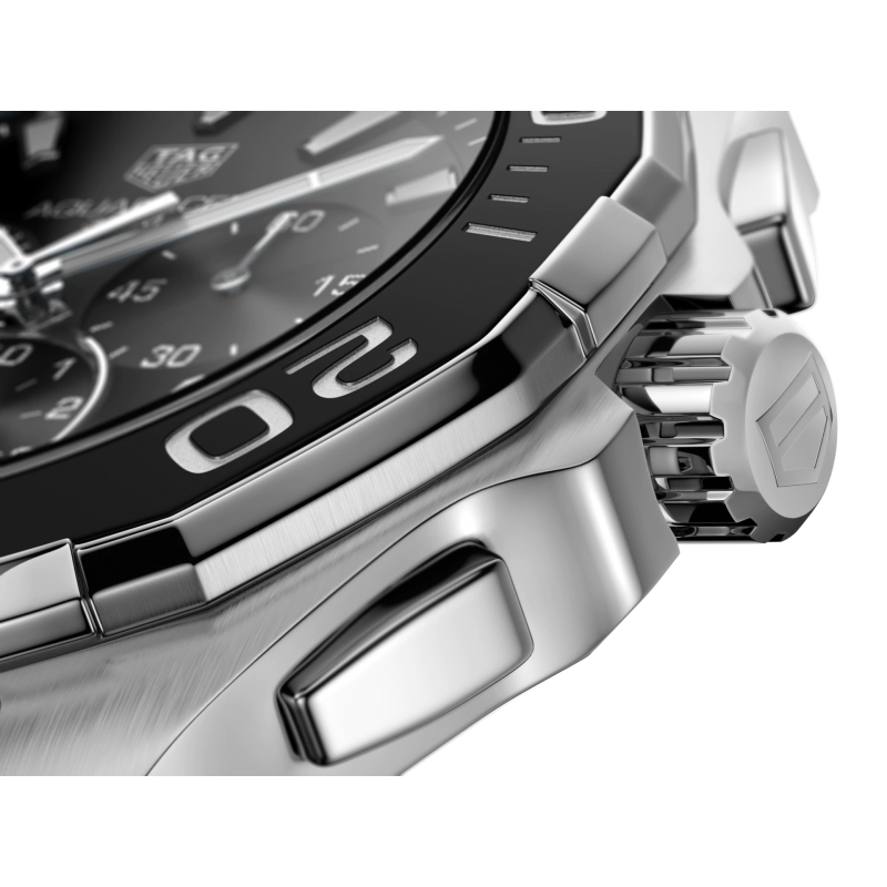  Shop Authentic Tag Heuer Aquaracer Calibre 16 Day-Date Black Dial Silver Steel Strap Watch for Men - CAY211A.BA0927 - Luxxuri
