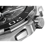  Shop Authentic Tag Heuer Aquaracer Calibre 16 Day-Date Black Dial Silver Steel Strap Watch for Men - CAY211A.BA0927 - Luxxuri