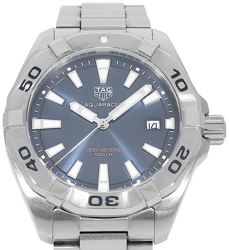 Shop Authentic Tag Heuer Aquaracer Automatic Blue Dial Silver Steel Strap Watch for Men - WBD2112.BA0928 - Luxxuri