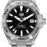  Shop Authentic Tag Heuer Aquaracer Automatic Caliber 5 Black Dial Silver Steel Strap Watch for Men - WBD2110.BA0928 - Luxxuri