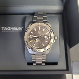  Shop Authentic Tag Heuer Aquaracer Calibre 5 Grey Dial Silver Steel Strap Watch for Men - WBD2113.BA0928 - Luxxuri