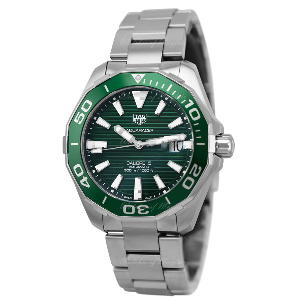 Tag Heuer Aquaracer Green Dial Watch for Men - WAY201S.BA0927