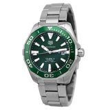  Shop Authentic Tag Heuer Aquaracer Green Dial Watch for Men - WAY201S.BA0927 - Luxxuri