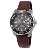  Shop Authentic Tag Heuer Aquaracer Caliber 5 Black Dial Brown Leather Strap Watch for Men - WAY201M.FC6474 - Luxxuri