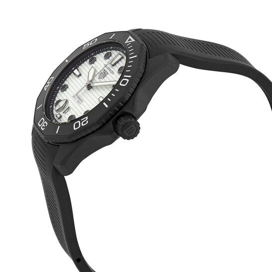  Shop Authentic Tag Heuer Aquaracer Professional 300 Automatic White Dial Black Rubber Strap Watch for Men - WBP201D.FT6197 - Luxxuri