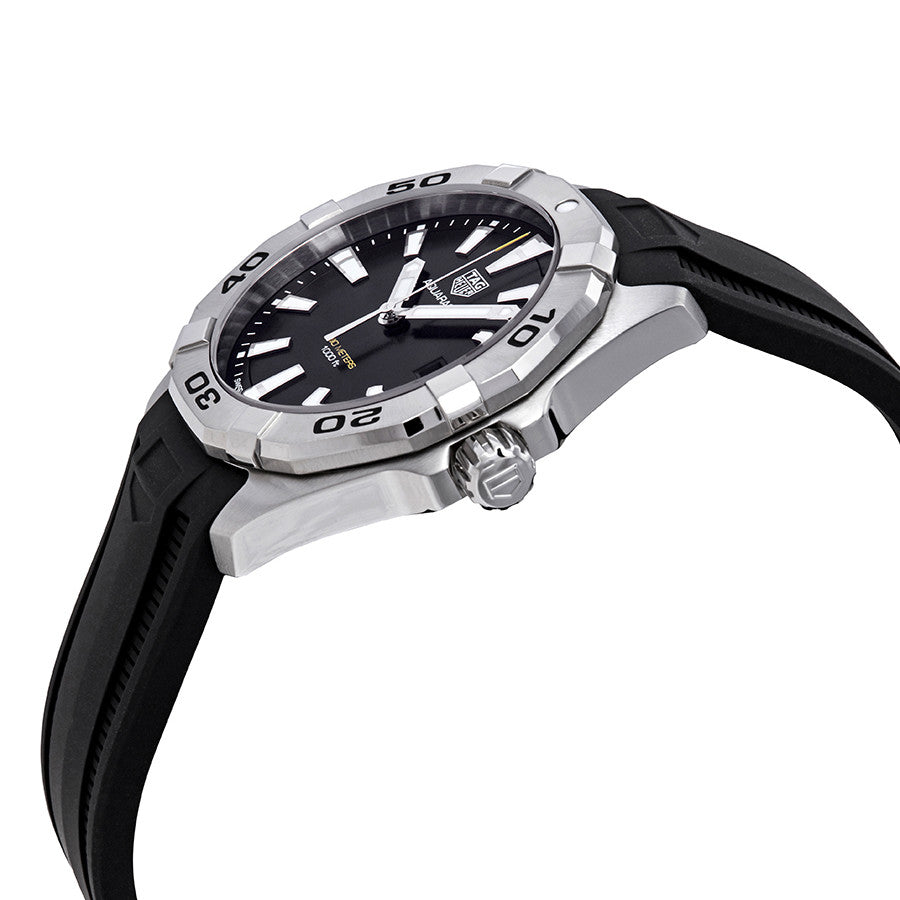  Shop Authentic Tag Heuer Aquaracer Quartz Black Dial Black Rubber Strap Watch for Men -  WBD1110.FT8021 - Luxxuri