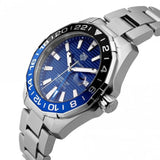  Shop Authentic Tag Heuer Aquaracer GMT Calibre 6 Automatic Blue Dial Silver Steel Strap Watch for Men - WAY201T.BA0927 - Luxxuri