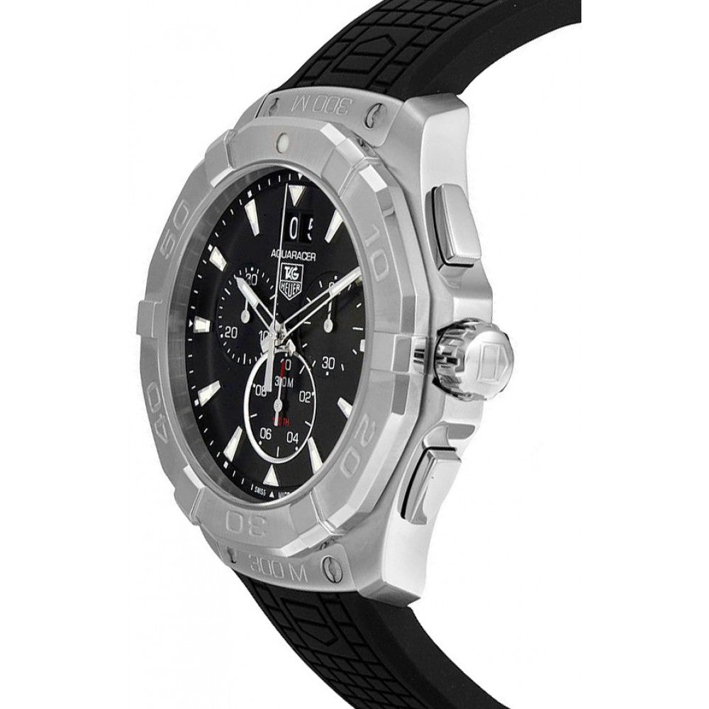  Shop Authentic Tag Heuer Aquaracer Chronograph Black Dial Black Rubber Strap Watch for Men - CAY1110.FT6041 - Luxxuri