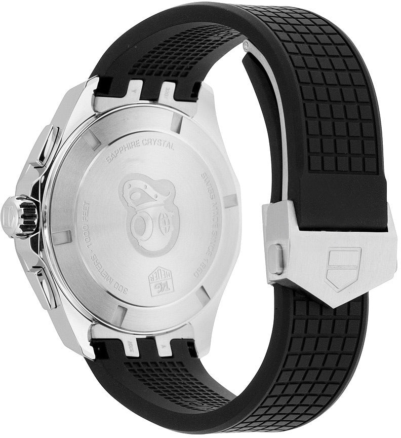  Shop Authentic Tag Heuer Aquaracer Chronograph Black Dial Black Rubber Strap Watch for Men - CAY1110.FT6041 - Luxxuri