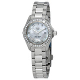  Shop Authentic Tag Heuer Aquaracer Diamonds Mother of Pearl White Dial Silver Steel Strap Watch for Women - WBD1413.BA0741 - Luxxuri