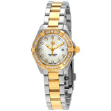  Shop Authentic Tag Heuer Aquaracer Quartz Diamonds Mother of Pearl Dial Two Tone Steel Strap Watch for Women - WBD1423.BB0321 - Luxxuri