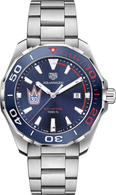  Shop Authentic Tag Heuer Aquaracer Henrik Lundqvist Special Edition Blue Dial Silver Steel Strap Watch for Men - WAY101J.BA0746 - Luxxuri