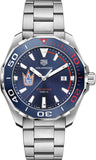  Shop Authentic Tag Heuer Aquaracer Henrik Lundqvist Special Edition Blue Dial Silver Steel Strap Watch for Men - WAY101J.BA0746 - Luxxuri