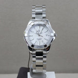  Shop Authentic Tag Heuer Aquaracer Mother of Pearl Dial Silver Steel Strap Watch for Women - WBD131A.BA0748 - Luxxuri