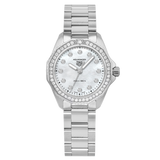  Shop Authentic Tag Heuer Aquaracer Professional 200 Quartz Diamond Mother of Pearl Dial Silver Steel Strap Watch for Women - WBP1417.BA0622 - Luxxuri