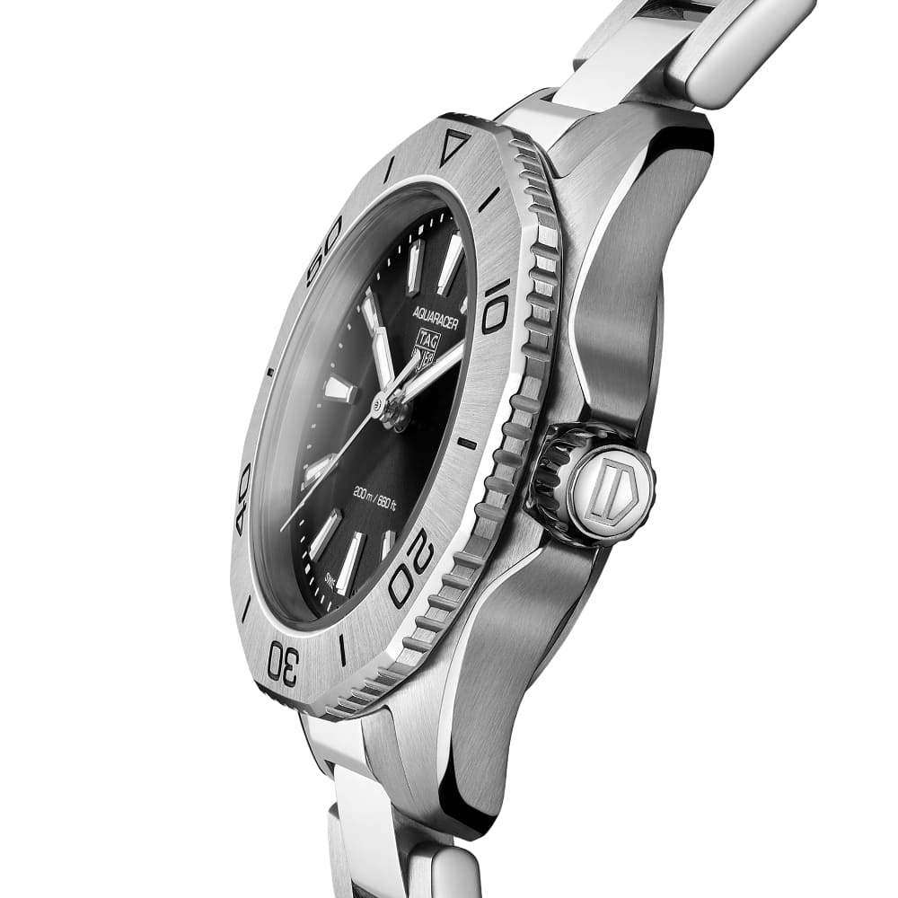  Shop Authentic Tag Heuer Aquaracer Professional 200 Quartz Black Dial Silver Steel Strap Watch for Women - WBP1410.BA0622 - Luxxuri