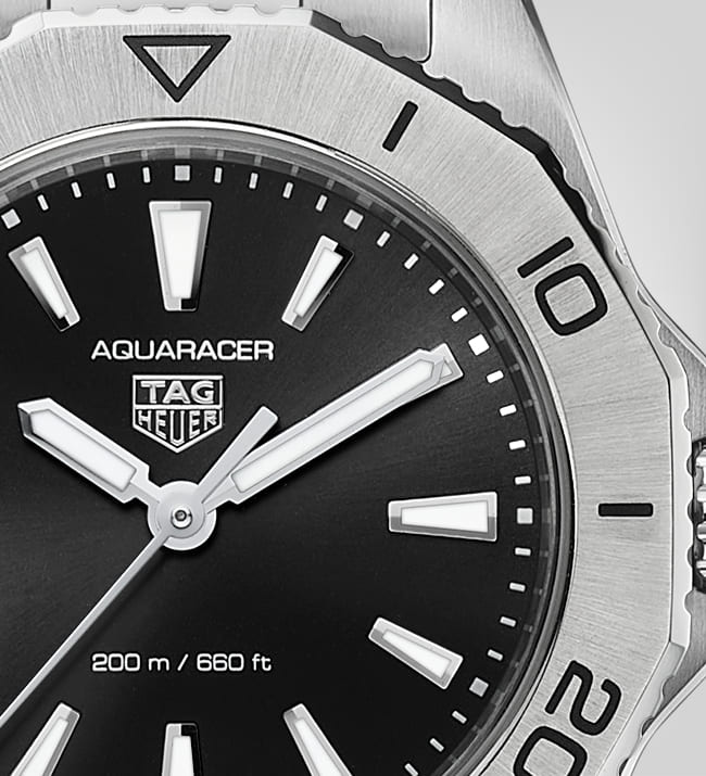  Shop Authentic Tag Heuer Aquaracer Professional 200 Quartz Black Dial Silver Steel Strap Watch for Women - WBP1410.BA0622 - Luxxuri