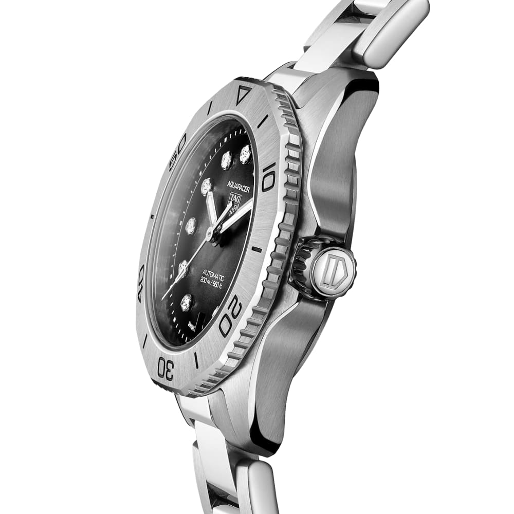  Shop Authentic Tag Heuer Aquaracer Professional 200 Automatic Black Dial Silver Steel Strap Watch for Men - WBP2410.BA0622 - Luxxuri