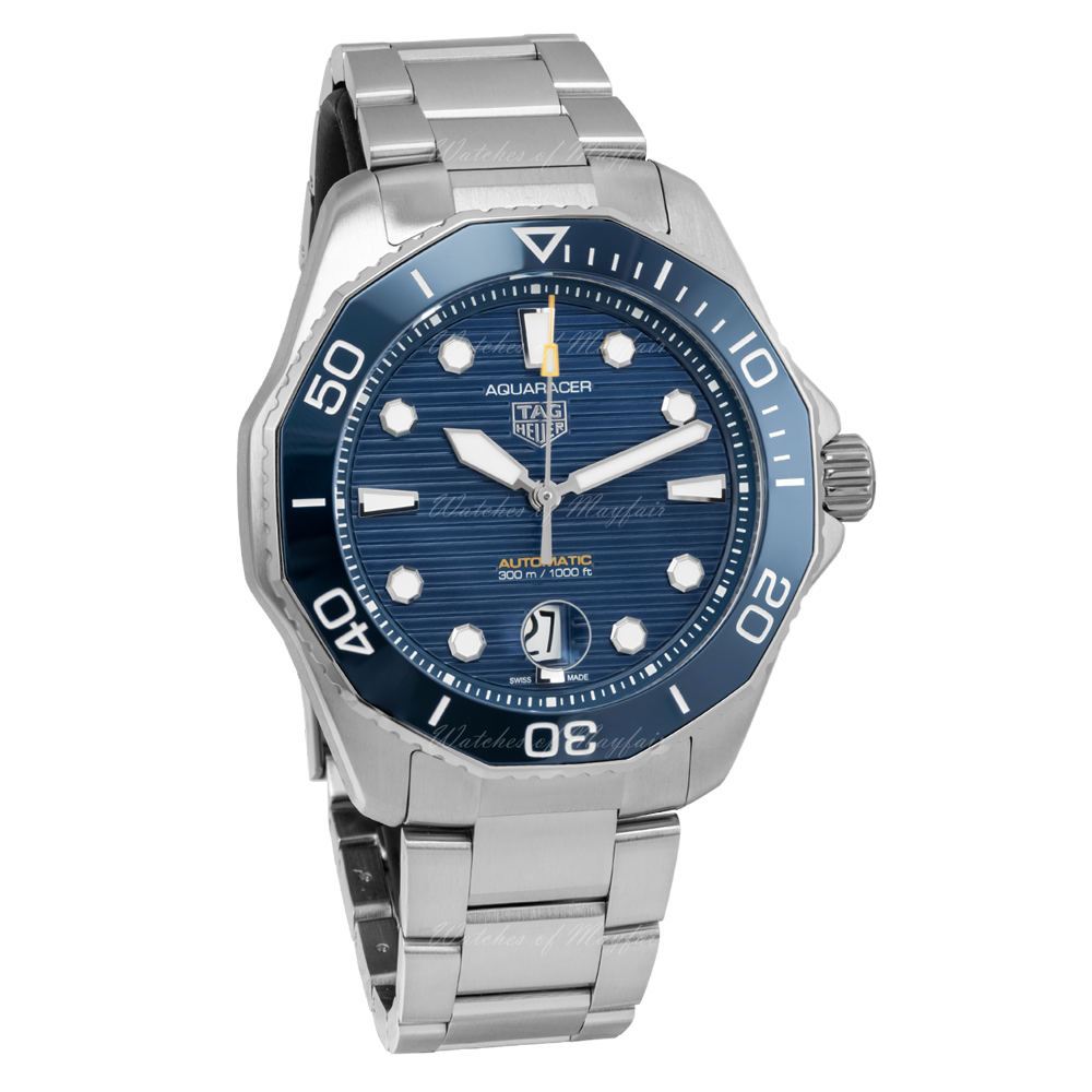  Shop Authentic Tag Heuer Aquaracer Professional 300 Automatic Blue Dial Silver Steel Strap Watch for Men - WBP201B.BA0632 - Luxxuri