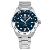 Shop Authentic Tag Heuer Aquaracer Professional 300 GMT Automatic Blue Dial Silver Steel Strap Watch for Men - WBP2010.BA0632 - Luxxuri