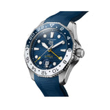 Shop Authentic Tag Heuer Aquaracer Professional 300 GMT Automatic Blue Dial Blue Rubber Strap Watch for Men - WBP2010.FT6198 - Luxxuri