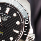  Shop Authentic Tag Heuer Aquaracer Professional 300 Automatic Black Dial Silver Steel Strap Watch for Men - WBP201A.BA0632 - Luxxuri