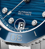  Shop Authentic Tag Heuer Aquaracer Professional 300 Automatic Diamonds Blue Dial Silver Steel Strap Watch for Women - WBP231B.BA0618 - Luxxuri