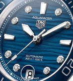  Shop Authentic Tag Heuer Aquaracer Professional 300 Automatic Diamonds Blue Dial Silver Steel Strap Watch for Women - WBP231B.BA0618 - Luxxuri