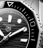  Shop Authentic Tag Heuer Aquaracer Professional 300 Automatic Black Dial Silver Steel Strap Watch for Women - WBP231D.BA0626 - Luxxuri