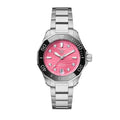 Tag Heuer Aquaracer Professional 300 Automatic Diamonds Pink Dial Silver Steel Strap Watch for Women - WBP231J.BA0618