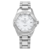 Shop Authentic Tag Heuer Aquaracer Diamonds Mother of Pearl Dial Silver Steel Strap Watch for Women - WBD131B.BA0748 - Luxxuri
