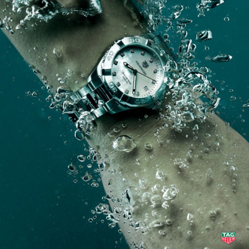  Shop Authentic Tag Heuer Aquaracer White Mother of Pearl Dial Watch for Women - WBD1314.BA0740 - Luxxuri