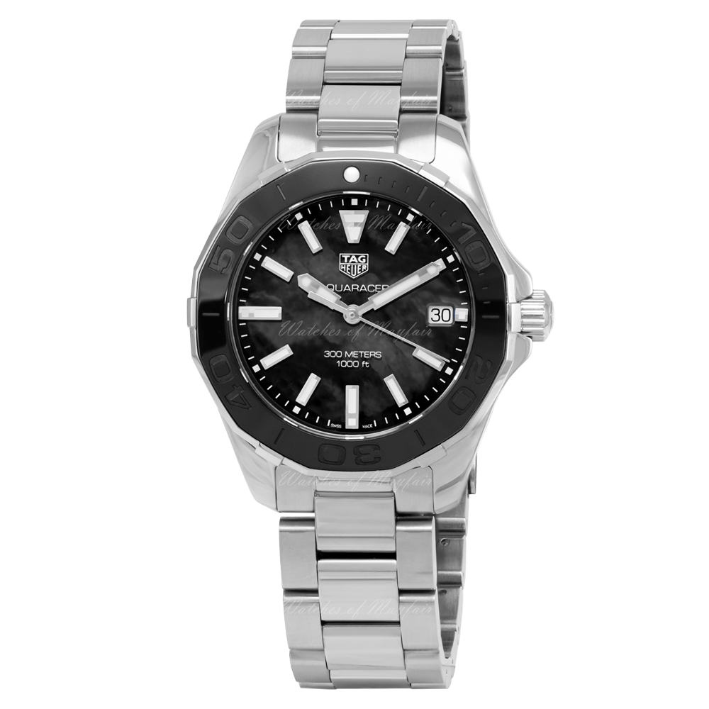  Shop Authentic Tag Heuer Aquaracer Quartz Black Dial Silver Steel Strap Watch for Women - WAY131K.BA0748 - Luxxuri