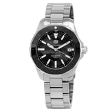 Shop Authentic Tag Heuer Aquaracer Quartz Black Dial Silver Steel Strap Watch for Women - WAY131K.BA0748 - Luxxuri