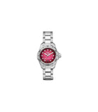  Shop Authentic Tag Heuer Aquaracer Professional 200 Automatic Diamond Ruby Red Dial Silver Steel Strap Watch for Women - WBP2414.BA0622 - Luxxuri