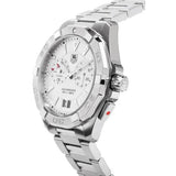  Shop Authentic Tag Heuer Aquaracer Chronograph White Dial Silver Steel Strap Watch for Men - WAY111Y.BA0928 - Luxxuri