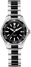  Shop Authentic Tag Heuer Aquaracer Quartz Diamonds Black Dial Two Tone Steel Strap Watch for Women - WAY131G.BA0913 - Luxxuri
