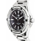  Shop Authentic Tag Heuer Aquaracer Quartz Diamonds Black Dial Silver Steel Strap Watch for Women - WAY131P.BA0748 - Luxxuri