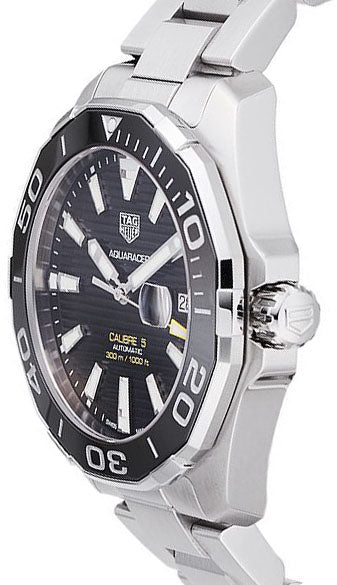  Shop Authentic Tag Heuer Aquaracer Caliber 5 Black Dial Silver Steel Strap Watch for Men - WAY201A .BA0927 - Luxxuri