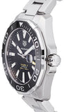  Shop Authentic Tag Heuer Aquaracer Black Dial Silver Steel Strap Strap Watch for Men - WAY201A.BA0927 - Luxxuri