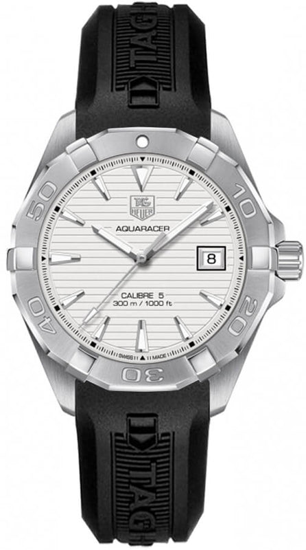  Shop Authentic Tag Heuer Aquaracer Caliber 5 White Dial Black Rubber Strap Watch for Men - WAY2111.FT8021 - Luxxuri