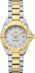 Tag Heuer Aquaracer Diamonds Mother of Pearl Dial Two Tone Steel Strap Watch for Men - WBD1422.BB0321