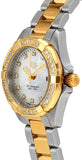  Shop Authentic Tag Heuer Aquaracer Quartz Diamonds Mother of Pearl Dial Two Tone Steel Strap Watch for Women - WBD1423.BB0321 - Luxxuri